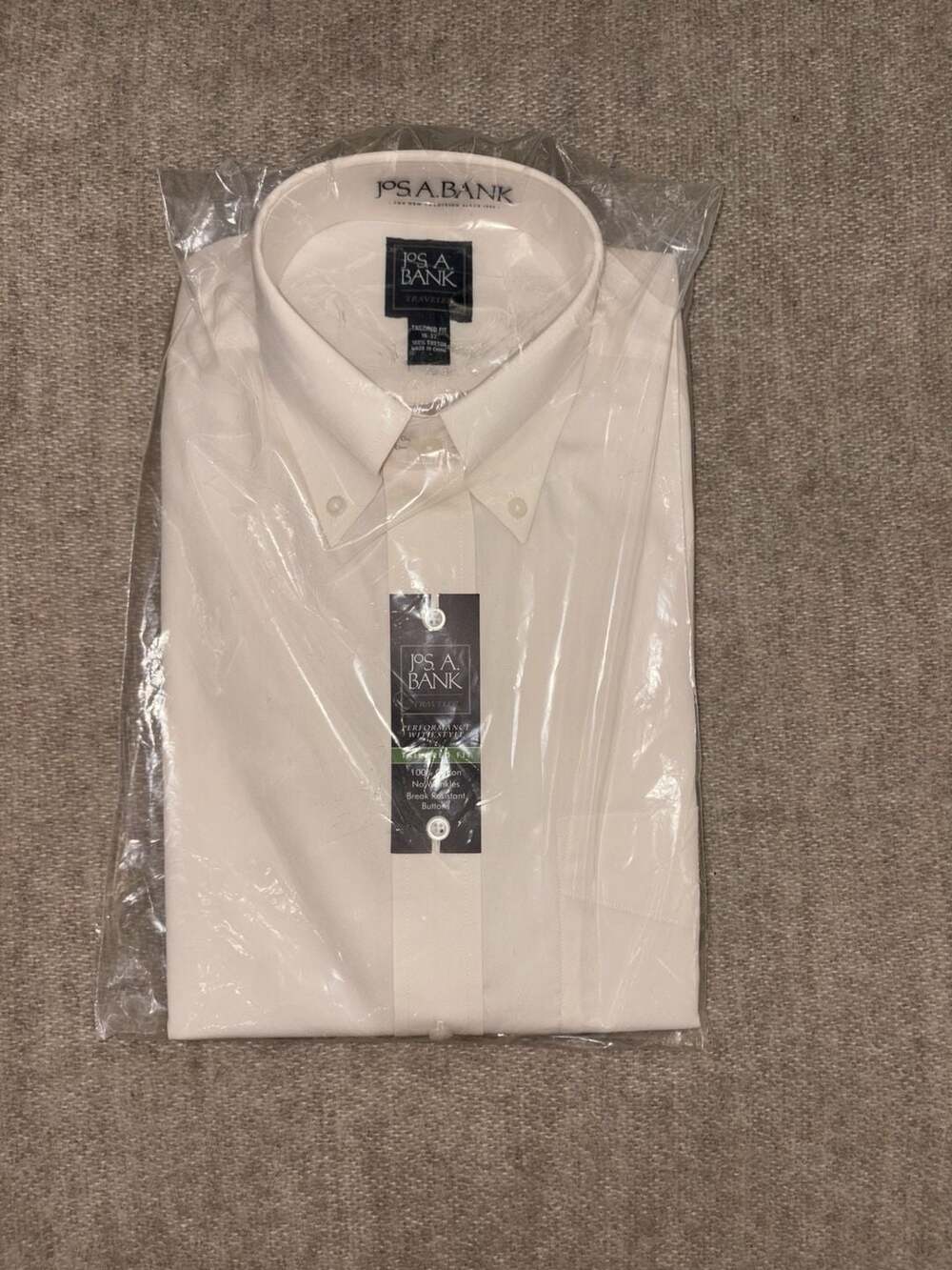 NEW Jos. A. Bank Dress Shirt | 15 x 32 | Cream | Tailored Fit | NWT